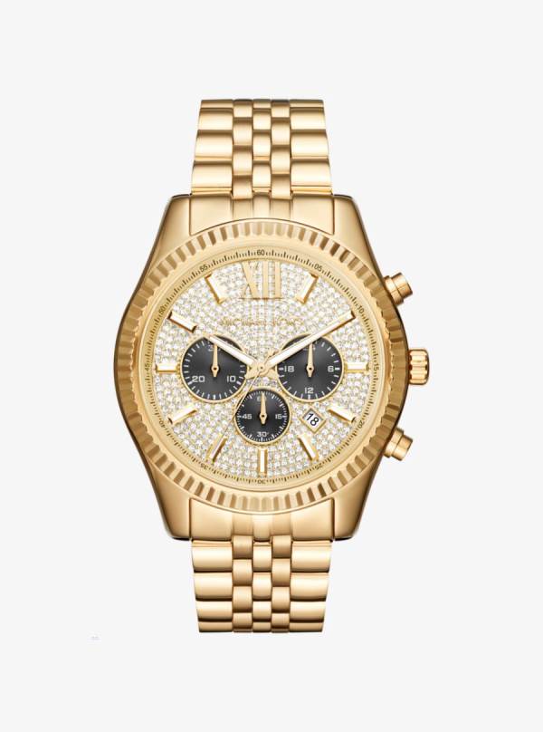 Panske Gold-tone Hodinky Michael Kors Oversized Lexington Zlate - Hodinky Michael Kors Obchod | KJVMW-2780